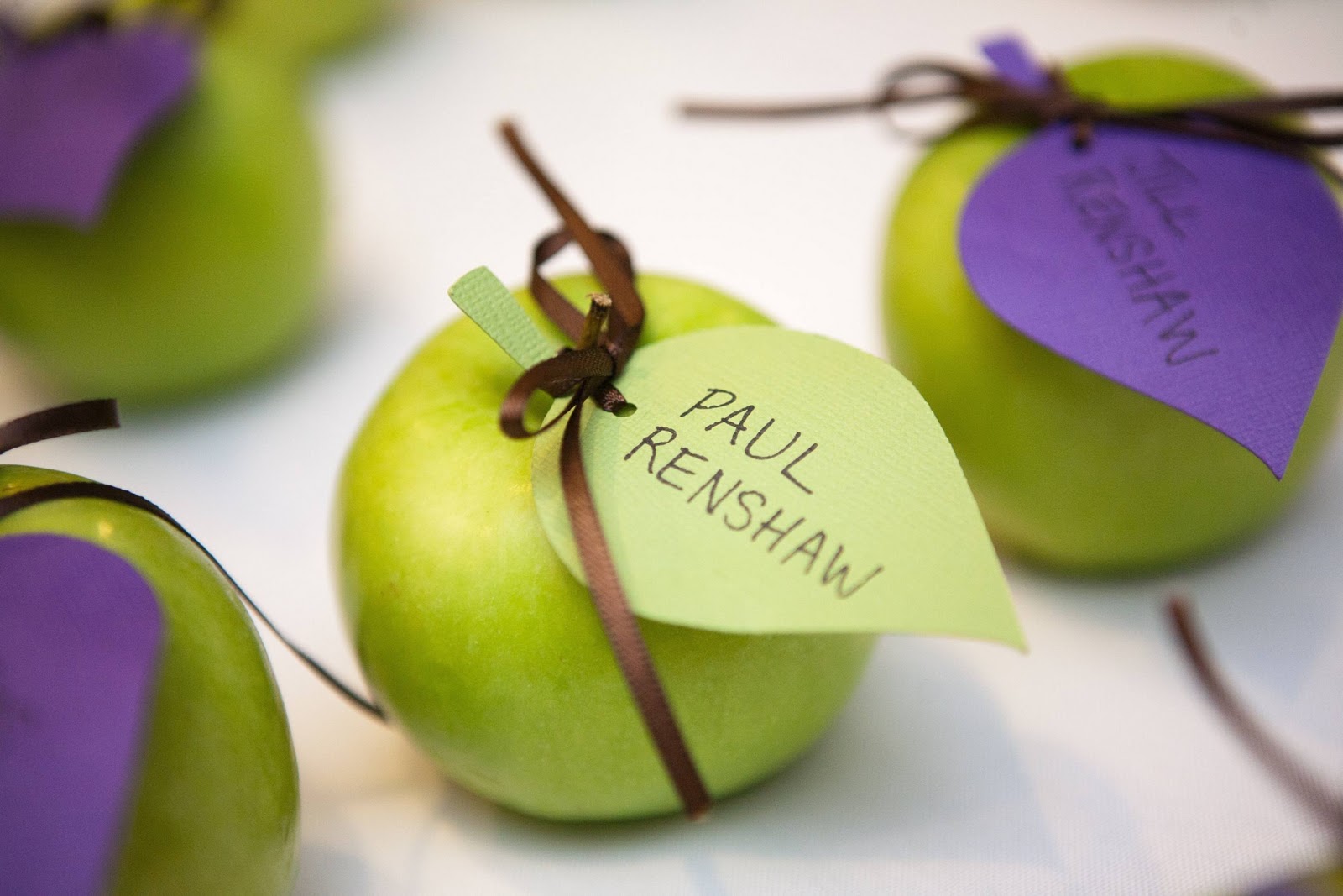 Sustainable Wedding - Apple Place Cards